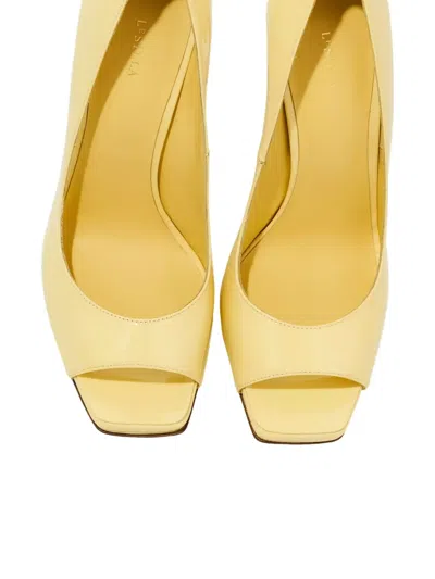 Le Silla Patent Stiletto Pumps In Yellow