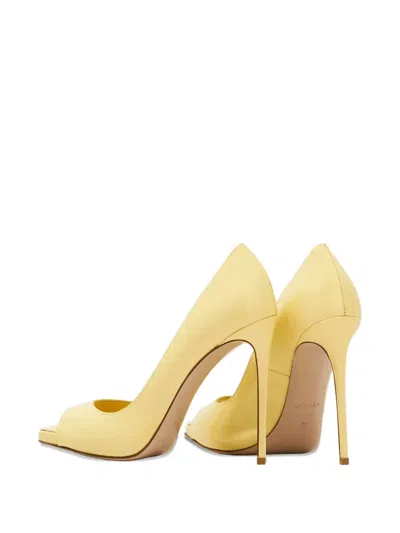 Le Silla Patent Stiletto Pumps In Yellow