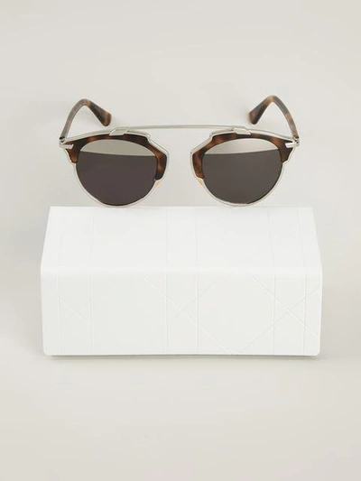 Shop Dior 'so Real' Sunglasses In Brown