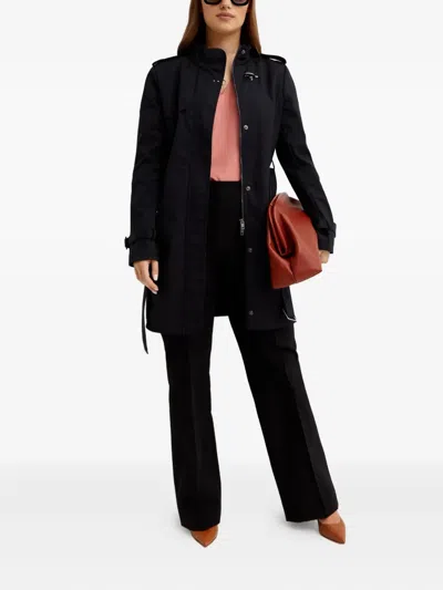 Fay Belted Coat In Black