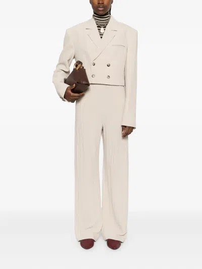 Nanushka Elastic-waist Trousers In Neutral