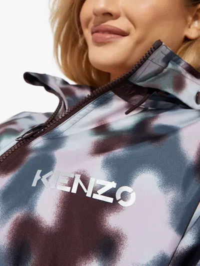 Kenzo Logo-print Jacket In Blue
