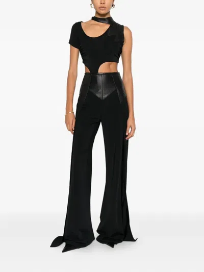 Mitiliane Couture Leather Insert Top In Black