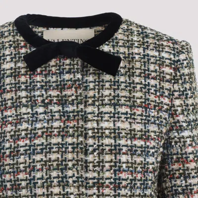 Valentino Garavani Multicolored Patterned Wool-blend Jacket In Multi