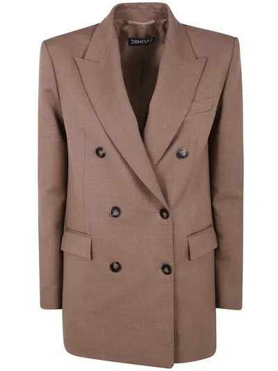 Drhope Dr. Hope Oversized Double Breasted Blazer Clothing In Brown