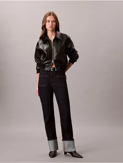 Calvin Klein Jeans Est.1978 Calvin Klein Women's Relaxed Straight Cuff Jeans In Blue