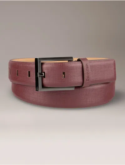 Calvin Klein Men's Tech Harness Buckle Belt In Burgundy