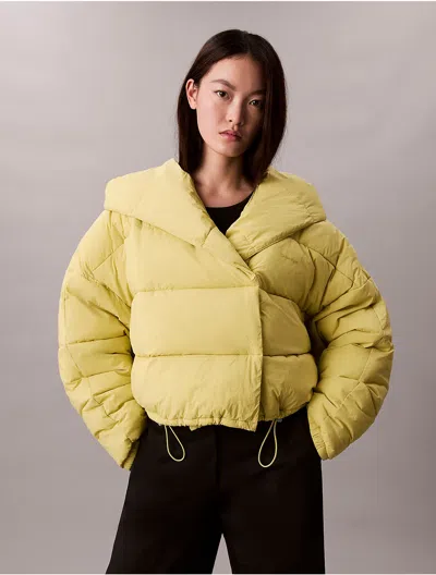 Calvin Klein Sport Calvin Klein Women's Wrap Puffer Jacket In Yellow