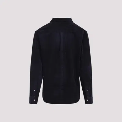 Carhartt Long Sleeve Corduroy Shirt With Button Collar In Blue