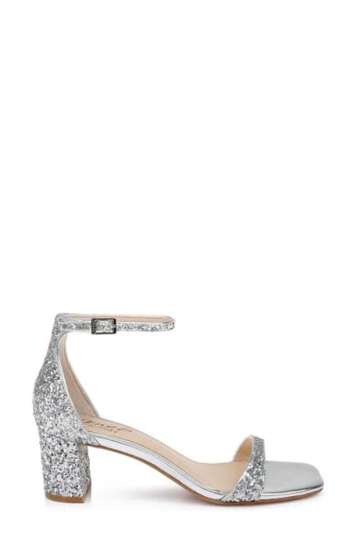 Jewel Badgley Mischka Reese Ankle Strap Sandal In Silver