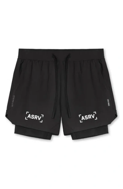 Asrv Treta-lite 2-in-1 Lined Shorts In Black