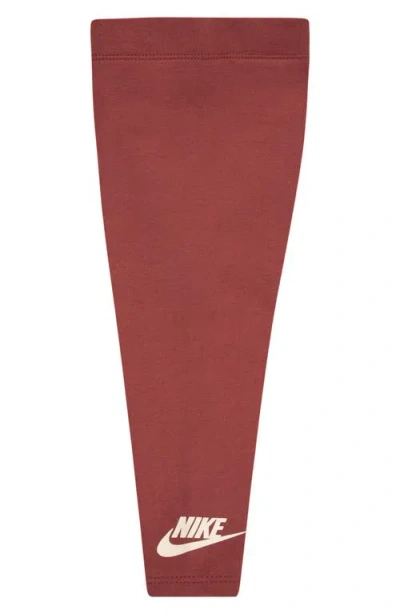 Nike Home Swoosh Home Sweatshirt & Leggings Set In Brown