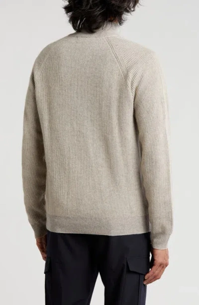 Amicale Rib Cashmere Pullover In Brown