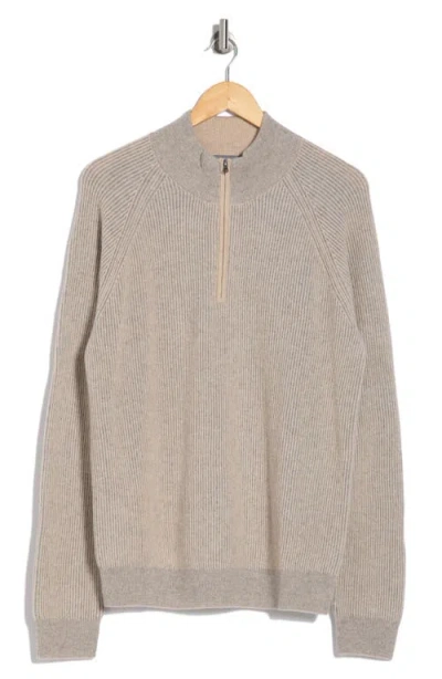 Amicale Rib Cashmere Pullover In Brown