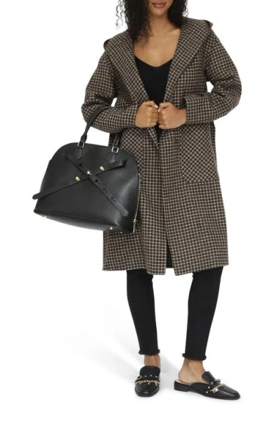 Belle & Bloom Walk This Way Oversized Coat In Brown