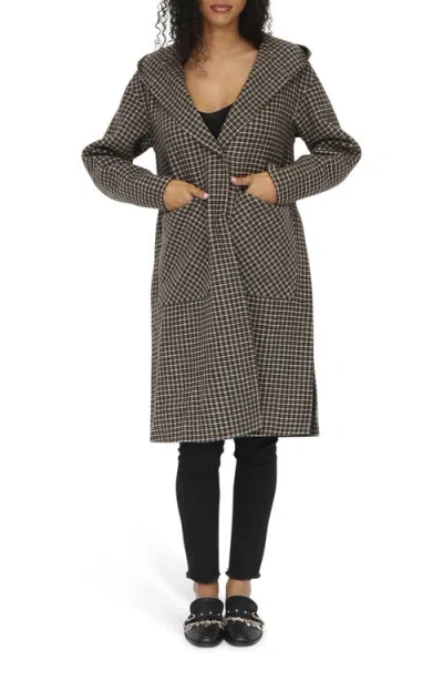 Belle & Bloom Walk This Way Oversized Coat In Brown