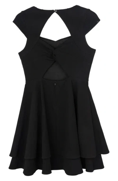 Rare Editions Kids' Scuba Knit Dress In Black