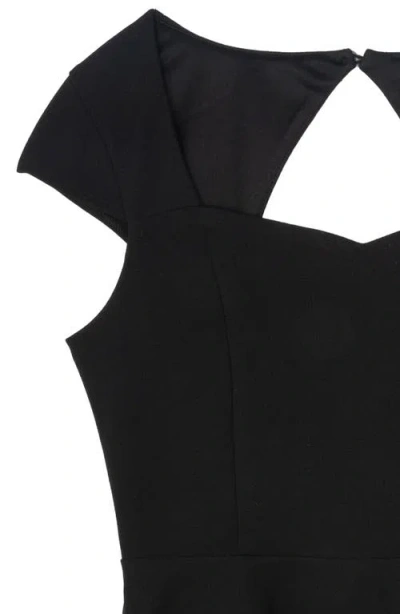 Rare Editions Kids' Scuba Knit Dress In Black