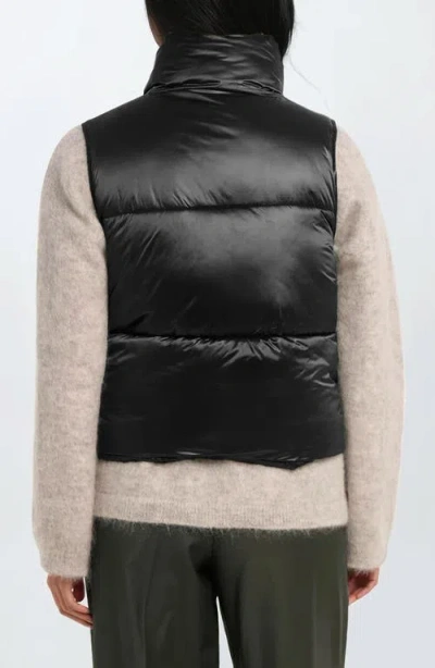 Noize Cropped Puffer Vest In Black