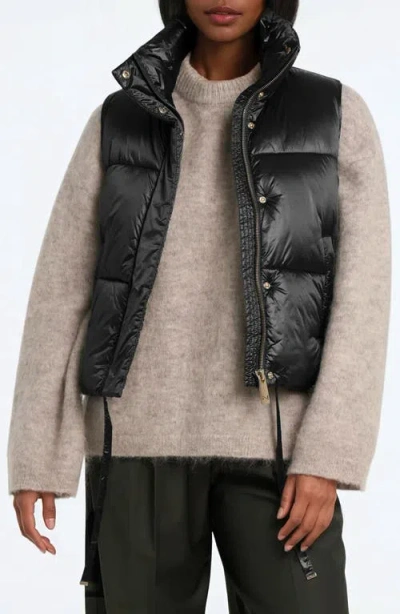 Noize Cropped Puffer Vest In Black