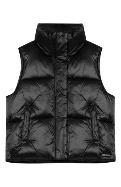 Noize Cropped Puffer Vest In Black
