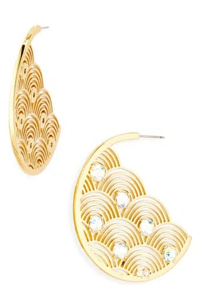 Kurt Geiger London Southbank Rainbow Hoop Earrings In Gold