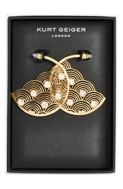 Kurt Geiger London Southbank Rainbow Hoop Earrings In Gold