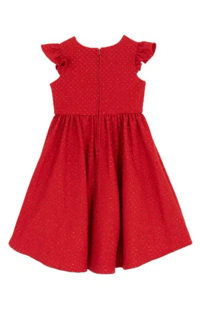 Rare Editions Kids' Glitter Party Dress & Crossbody Bag Set In Red