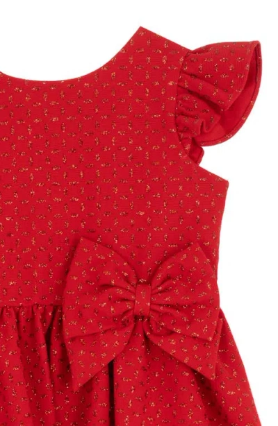 Rare Editions Kids' Glitter Party Dress & Crossbody Bag Set In Red