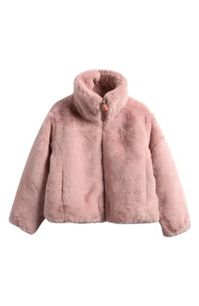 Save The Duck Reversible Faux-fur Jacket In Pink