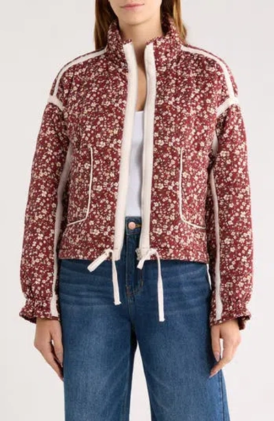 Blanknyc Cropped Quilted Jacket In Brown