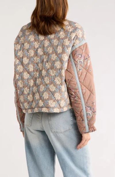 Blanknyc Bloom Bash Quilted Bomber Jacket In Multi
