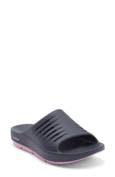 Skechers Go Recover Refresh Slide Sandal In Black