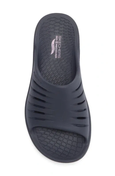 Skechers Go Recover Refresh Slide Sandal In Black