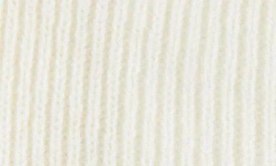 Amicale Ribbed Cashmere Double Cuff Beanie In White