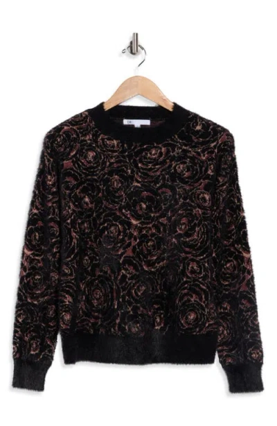 Dr2 By Daniel Rainn Yummy Eyelash Crewneck Sweater In Black