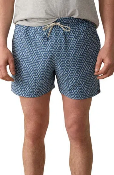 Faherty Shortlite Swim Trunks In Blue