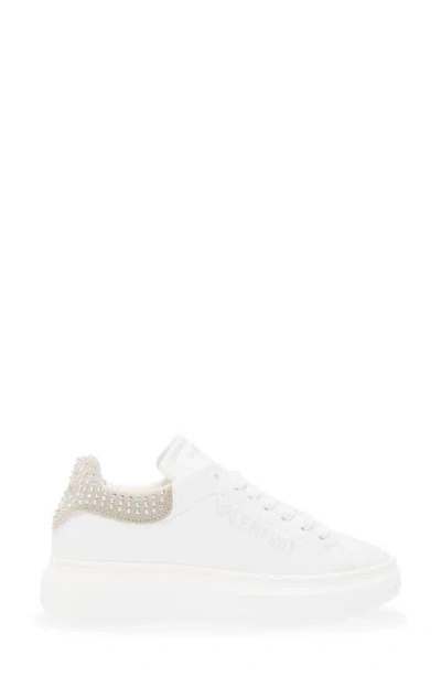 Valentino By Mario Valentino Fresia Sparkling Sneaker In White