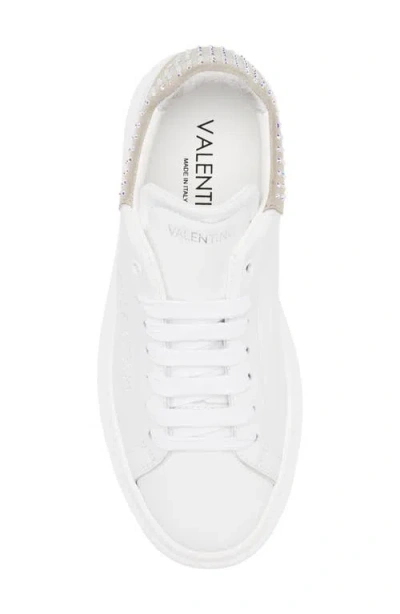 Valentino By Mario Valentino Fresia Sparkling Sneaker In White