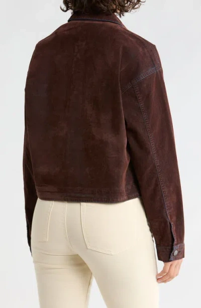 Vigoss Flocked Utility Jacket In Brown