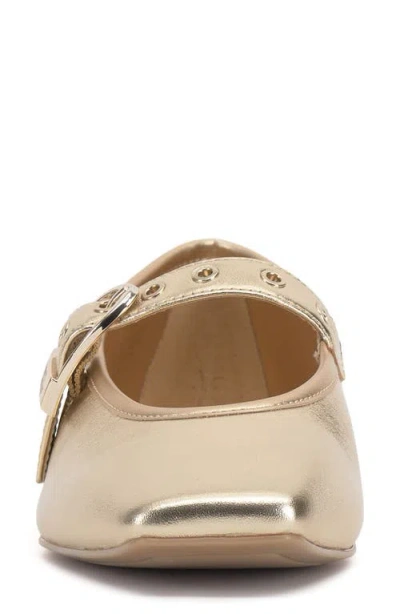 Vince Camuto Vinica Square Toe Mary Jane Flat In Gold
