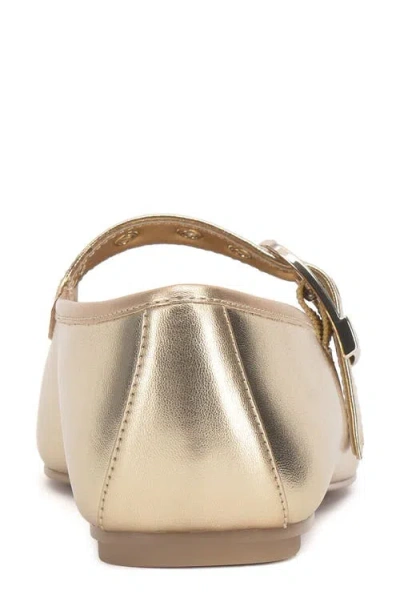Vince Camuto Vinica Square Toe Mary Jane Flat In Gold