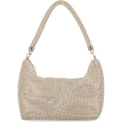 Jessica Mcclintock Julian Rhinestone Hobo Bag In Brown