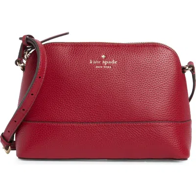 Kate Spade New York Southport Ave Hannah Leather Crossbody Bag In Burgundy