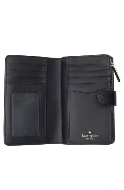 Kate Spade New York Staci Medium Bifold Leather Wallet In Black