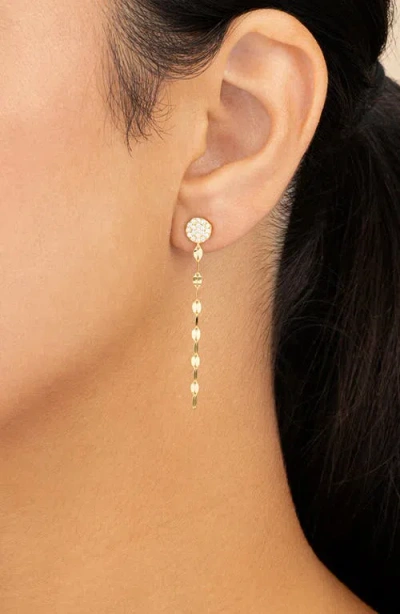 Sterling Forever Annabelle Cz Pavé Disc Drop Earrings In Gold