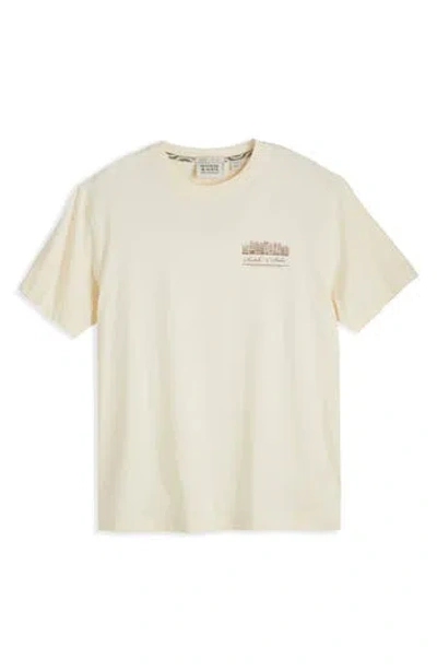 Scotch & Soda Logo Cotton Graphic T-shirt In Yellow
