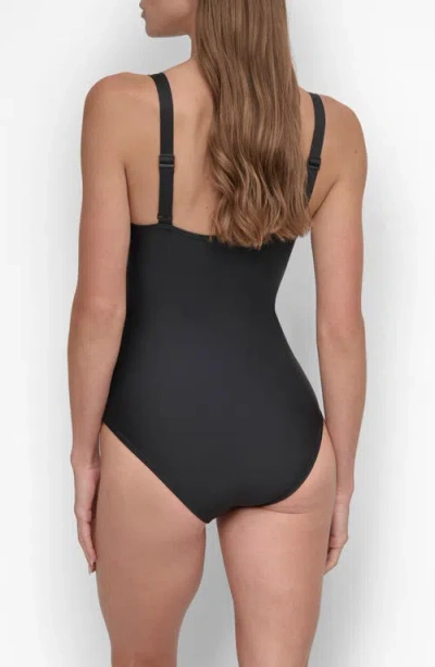 Dkny Starburst One-piece Swimsuit In Black