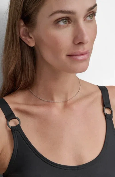 Dkny Starburst One-piece Swimsuit In Black