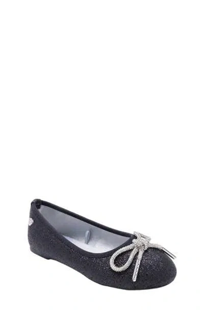 Bebe Kids' Glitter Ballet Flat In Black